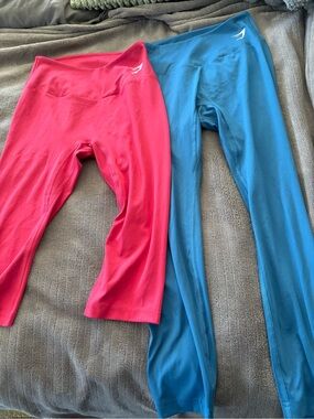 Gymshark Women’s Bright Pink & Blue Active Leggings Duo
